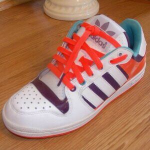 Adidas Decade Low White Purple Orange Sneakers